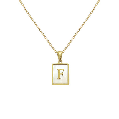 Casual Letter Titanium Steel Metal Pendant Necklace