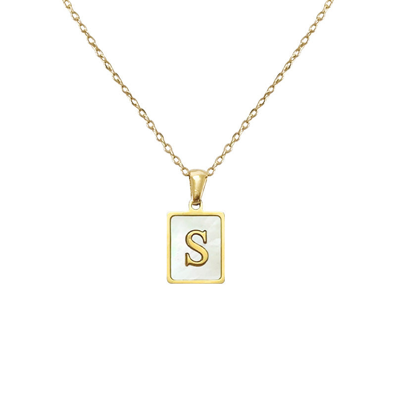 Casual Letter Titanium Steel Metal Pendant Necklace