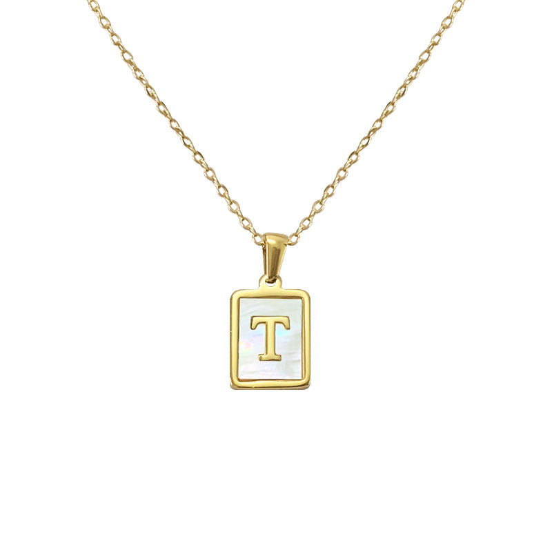 Casual Letter Titanium Steel Metal Pendant Necklace