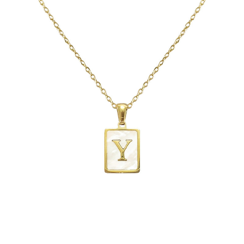 Casual Letter Titanium Steel Metal Pendant Necklace