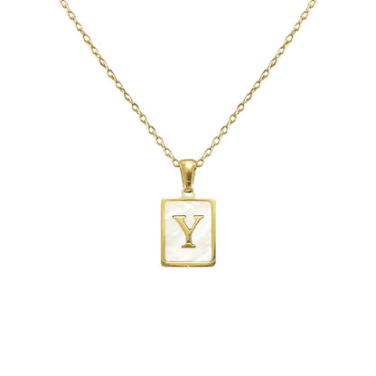 Casual Letter Titanium Steel Metal Pendant Necklace