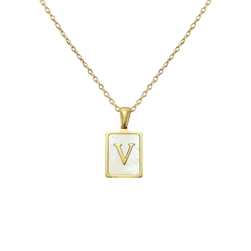 Casual Letter Titanium Steel Metal Pendant Necklace