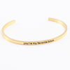 Casual Simple Style Letter Stainless Steel Cuff Bracelets