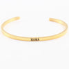 Casual Simple Style Letter Stainless Steel Cuff Bracelets