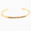 Casual Simple Style Letter Stainless Steel Cuff Bracelets