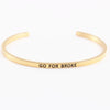 Casual Simple Style Letter Stainless Steel Cuff Bracelets