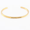 Casual Simple Style Letter Stainless Steel Cuff Bracelets