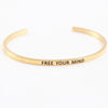 Casual Simple Style Letter Stainless Steel Cuff Bracelets