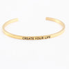 Casual Simple Style Letter Stainless Steel Cuff Bracelets