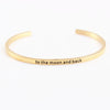 Casual Simple Style Letter Stainless Steel Cuff Bracelets