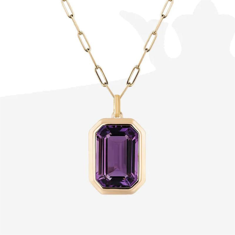 Ig Style Square Stainless Steel Plating Inlay Zircon 18k Gold Plated Pendant Necklace