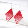 Simple Style Rhombus Alloy Hollow Out Women'S Drop Earrings