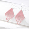 Simple Style Rhombus Alloy Hollow Out Women'S Drop Earrings