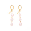 1 Pair Elegant Geometric Copper Inlay Pearl Drop Earrings