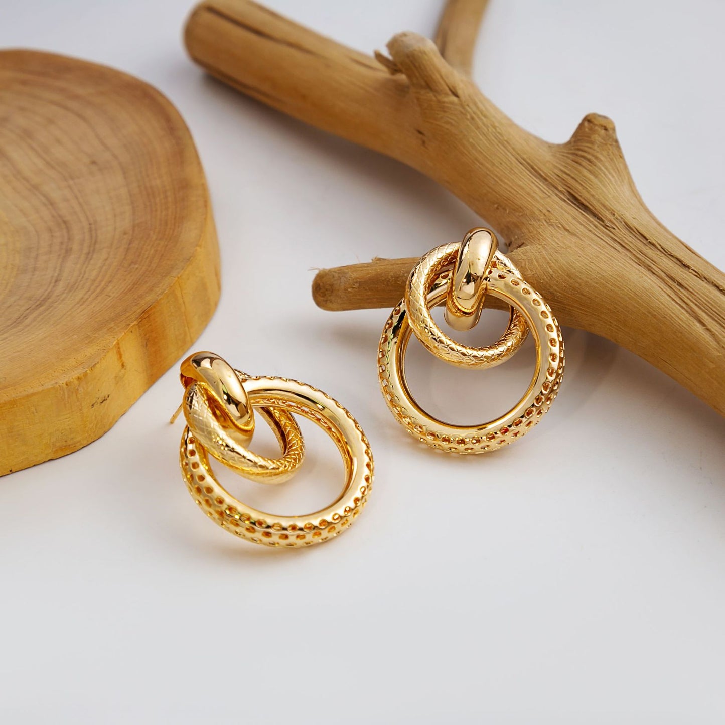 Simple Style Round Alloy Plating Women's Ear Studs