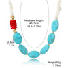 Ethnic Style Water Droplets Alloy Turquoise Plating Women's Pendant Necklace 1 Piece