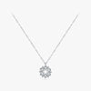 Shiny Snowflake Sterling Silver Plating Inlay Zircon Rhodium Plated Pendant Necklace