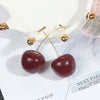 Cartoon Style Sweet Fruit Heart Shape Imitation Pearl Alloy Enamel Inlay Rhinestones Women's Earrings 1 Pair