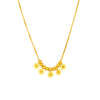 Sweet Simple Style Daisy Stainless Steel Plating Inlay Shell 18k Gold Plated Pendant Necklace