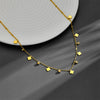 Elegant Simple Style Four Leaf Clover Hand Of Fatima Titanium Steel Plating Inlay Zircon Necklace