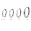 1 Piece Simple Style Circle Sterling Silver Plating Earrings