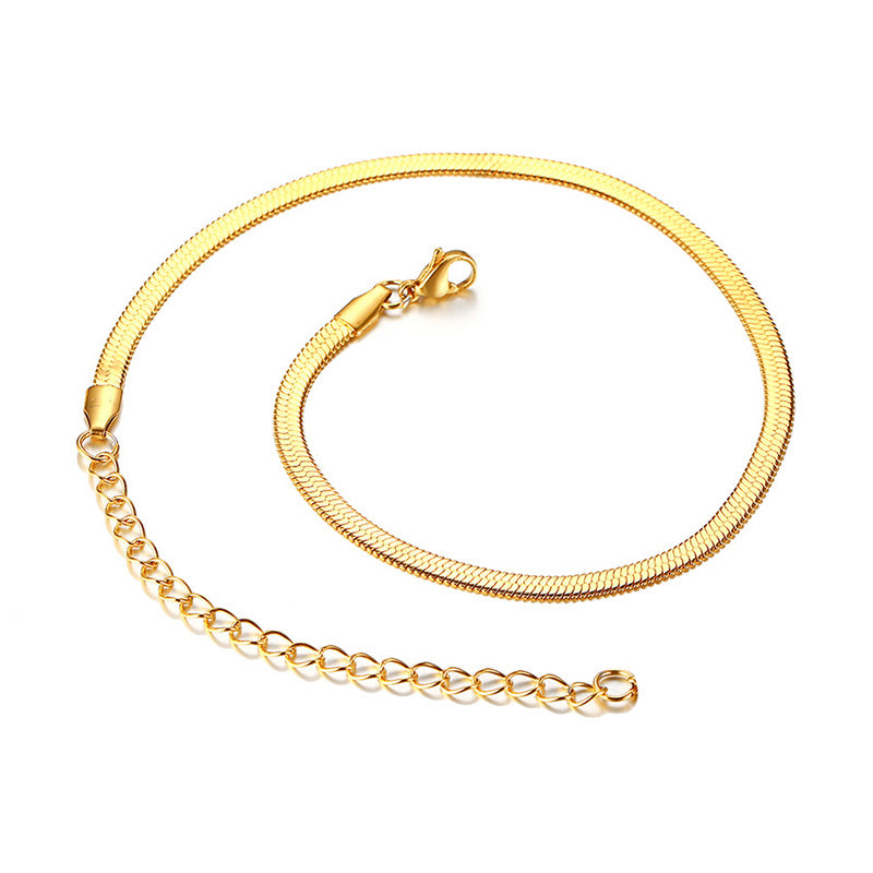 Ins Style Retro Simple Style Solid Color Stainless Steel Plating 18k Gold Plated Necklace