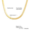 Ins Style Retro Simple Style Solid Color Stainless Steel Plating 18k Gold Plated Necklace