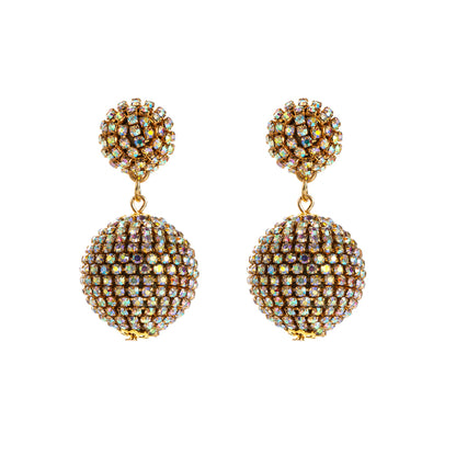 Elegant Baroque Style Leaves Alloy Plating Inlay Resin Rhinestones Pearl Gold Plated Women's Drop Earrings