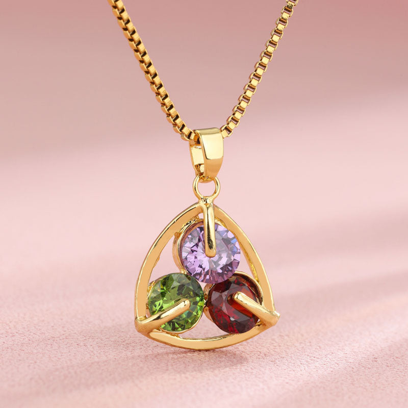 Elegant Shiny Maple Leaf Flower Stainless Steel Plating Inlay Zircon 18k Gold Plated Pendant Necklace