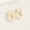 1 Pair Elegant Luxurious Classic Style Double Ring Natural Stone Copper Beaded Plating Inlay Freshwater Pearl 14k Gold Plated Drop Earrings Ear Studs