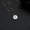 Simple Style Letter Sterling Silver Inlay Zircon Pendant Necklace