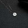 Simple Style Letter Sterling Silver Inlay Zircon Pendant Necklace