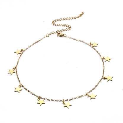 Simple Style Star Stainless Steel Women's Anklet