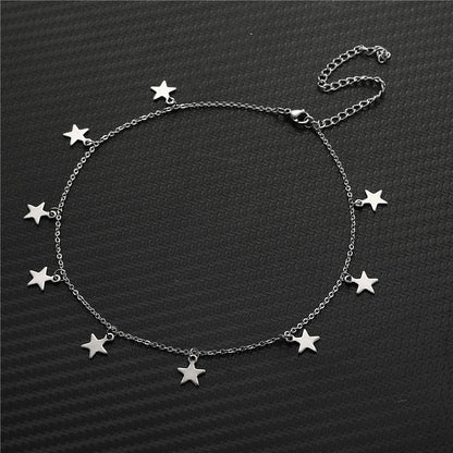 Simple Style Star Stainless Steel Women's Anklet