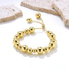 Retro Simple Style Round Copper Gold Plated Bracelets In Bulk