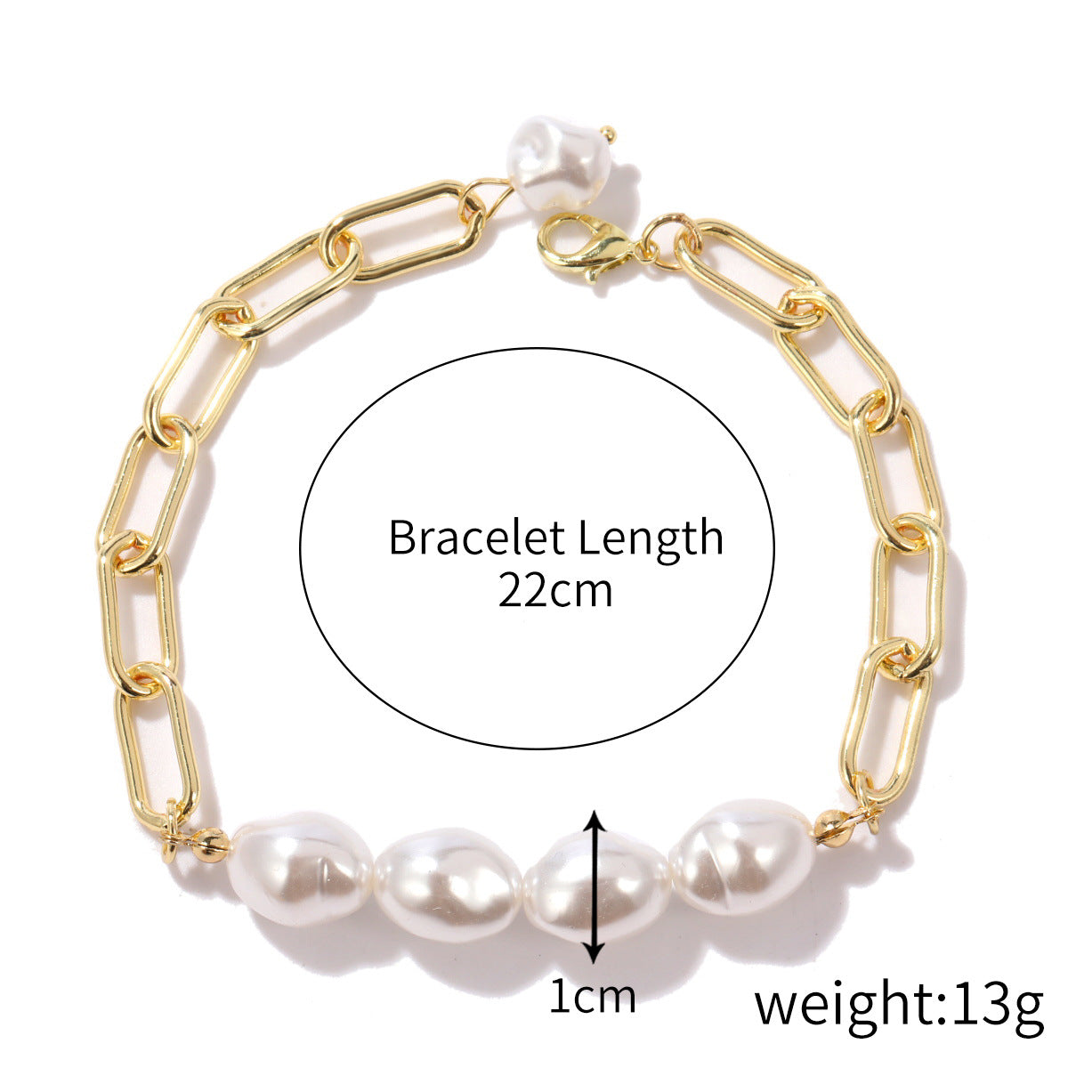 Fashion Geometric Heart Shape Imitation Pearl Alloy Plating Women's Bracelets