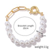 Fashion Geometric Heart Shape Imitation Pearl Alloy Plating Women's Bracelets