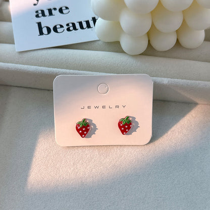 Simple Style Fruit Resin Patchwork Women's Ear Studs