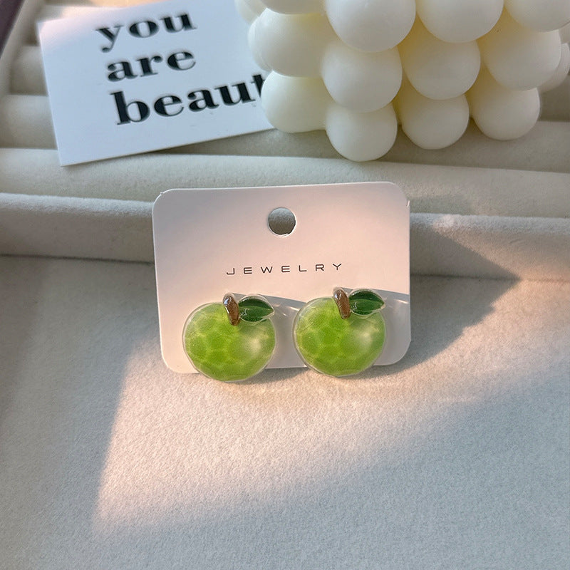 Simple Style Fruit Resin Patchwork Women's Ear Studs