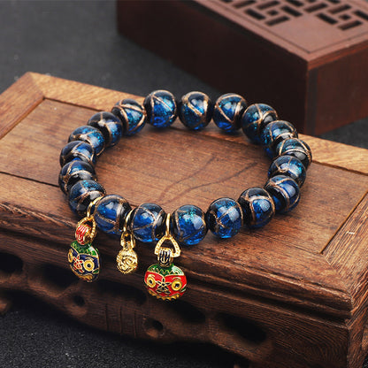 Chinoiserie Geometric Glass Beaded Unisex Bracelets