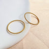 Retro Geometric Stainless Steel Artificial Pearl Beaded Plating Rings 1 Piece