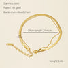 Vacation Simple Style Solid Color 304 Stainless Steel Plating Titanium Steel 18K Gold Plated Women'S Anklet