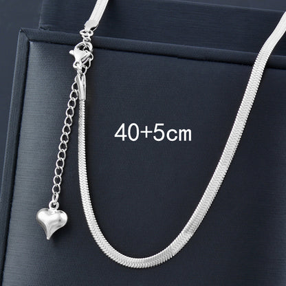 Simple Style Solid Color Stainless Steel Plating 18k Gold Plated Necklace