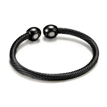 Hip-hop Geometric Titanium Steel Plating Twisted Cable Bracele