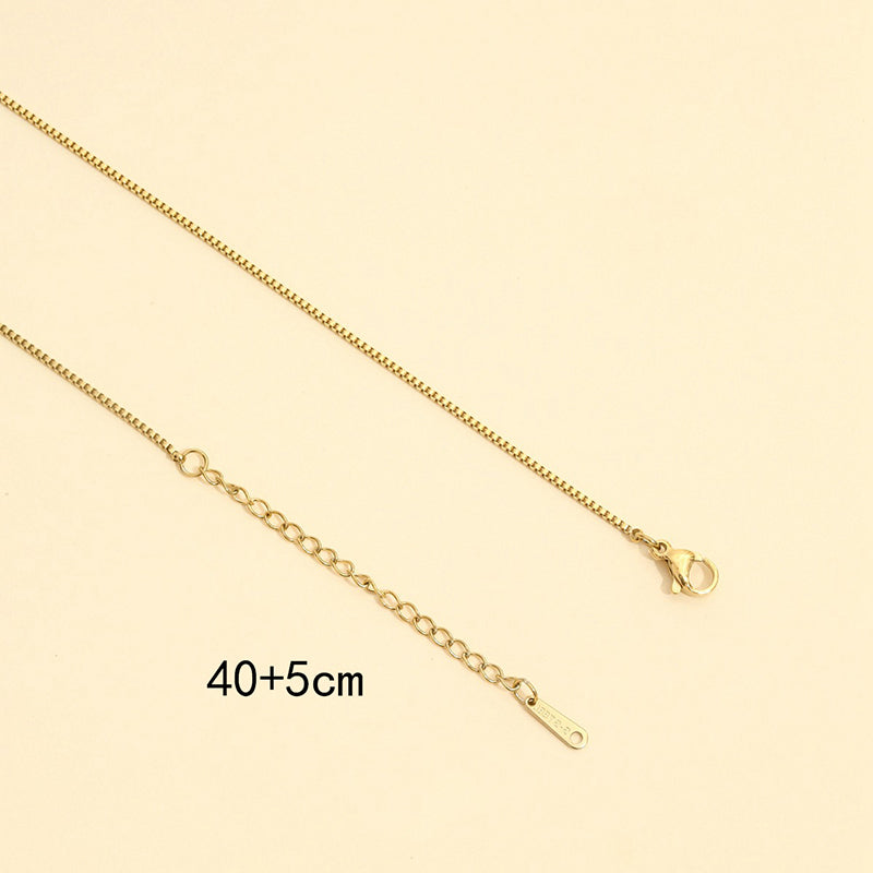 Simple Style Solid Color Stainless Steel Plating 18k Gold Plated Necklace