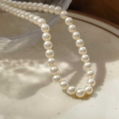 Wholesale Jewelry Elegant Streetwear Round Imitation Pearl Necklace