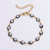 Classical Roman Style Devil's Eye Stainless Steel Epoxy Plating 18k Gold Plated Bracelets Necklace