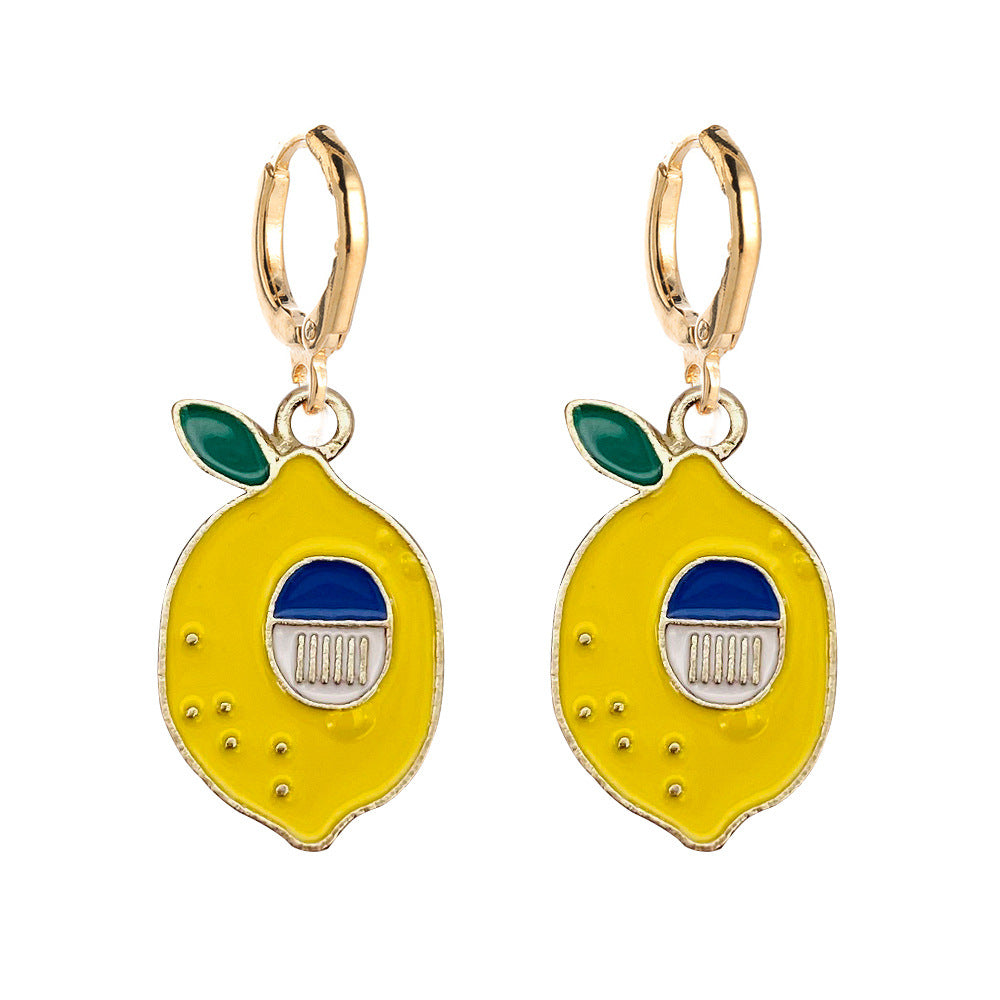 Simple Style Fruit Carrot Alloy Enamel Women's Drop Earrings