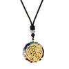 Wholesale Jewelry Casual Ethnic Style Tree Stainless Steel Resin Pendant Necklace Long Necklace