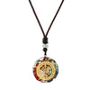 Wholesale Jewelry Casual Ethnic Style Tree Stainless Steel Resin Pendant Necklace Long Necklace